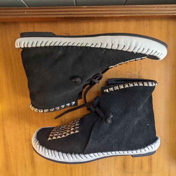 Jeffrey Campbell Studded Booties Rock Whimsigoth Fairy Grunge Witchy Glam 6 - Picture 10 of 11